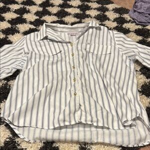 Cabrais Striped White and Blue Shirt